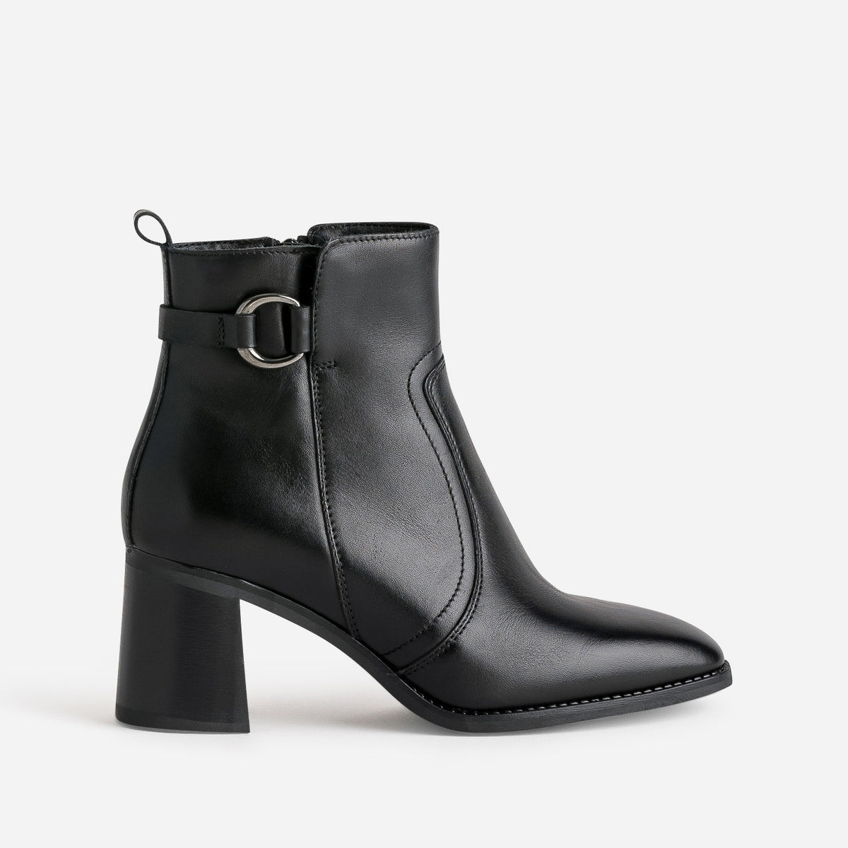 Boots marron en cuir à talon - 3