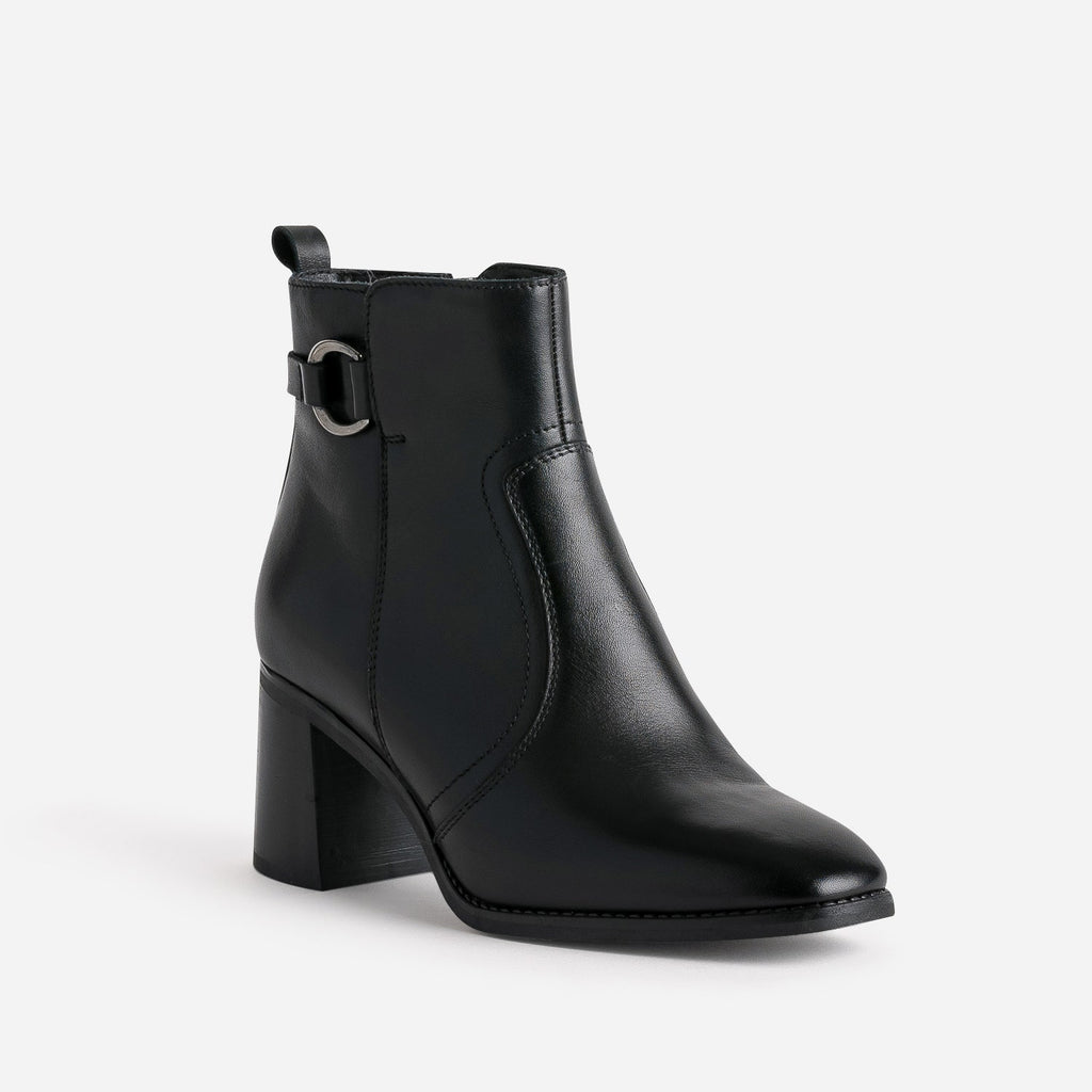 Boots marron en cuir à talon - 4