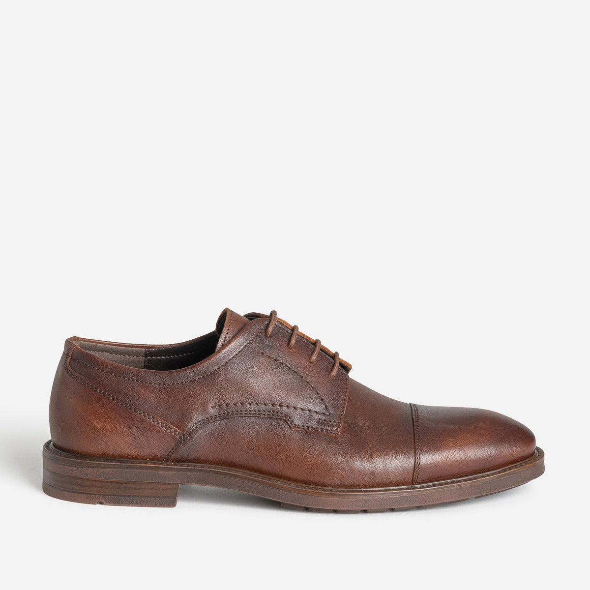 Derby noir cuir bout droit - 3