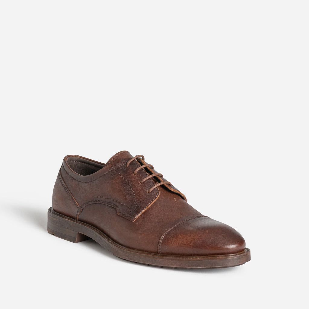 Derby noir cuir bout droit - 4