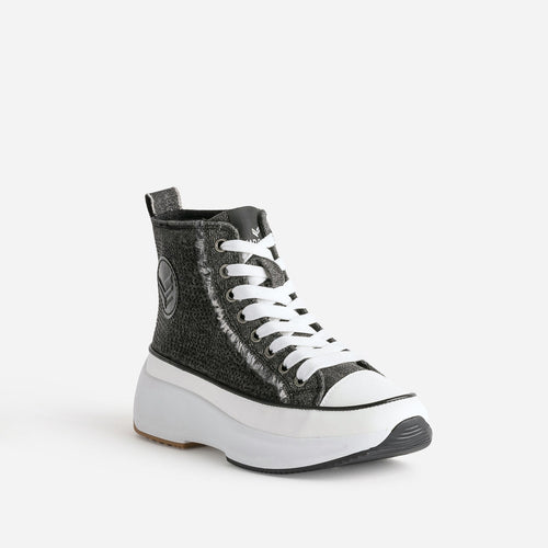 Basket KAPORAL grise denim strassé à plateforme - 2