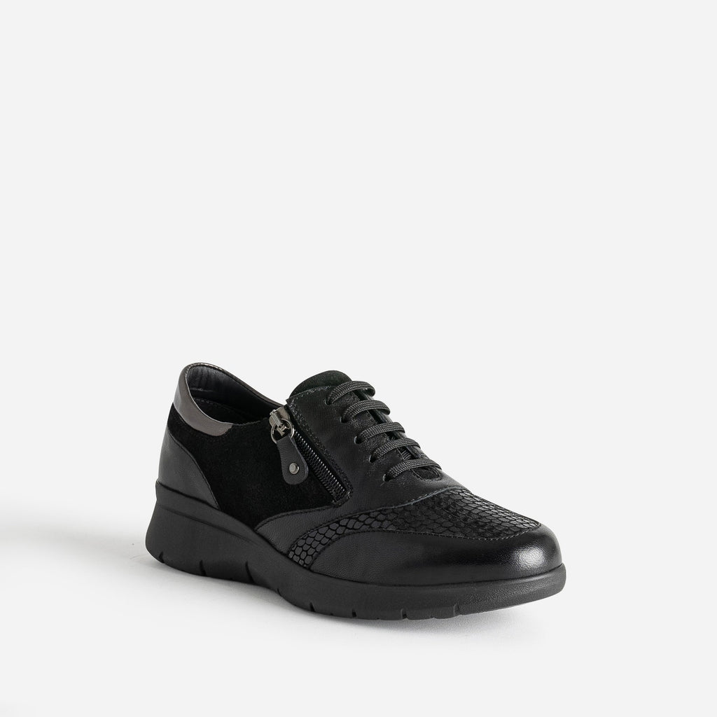 Tennis FRANCE ARNO noire en cuir - 2