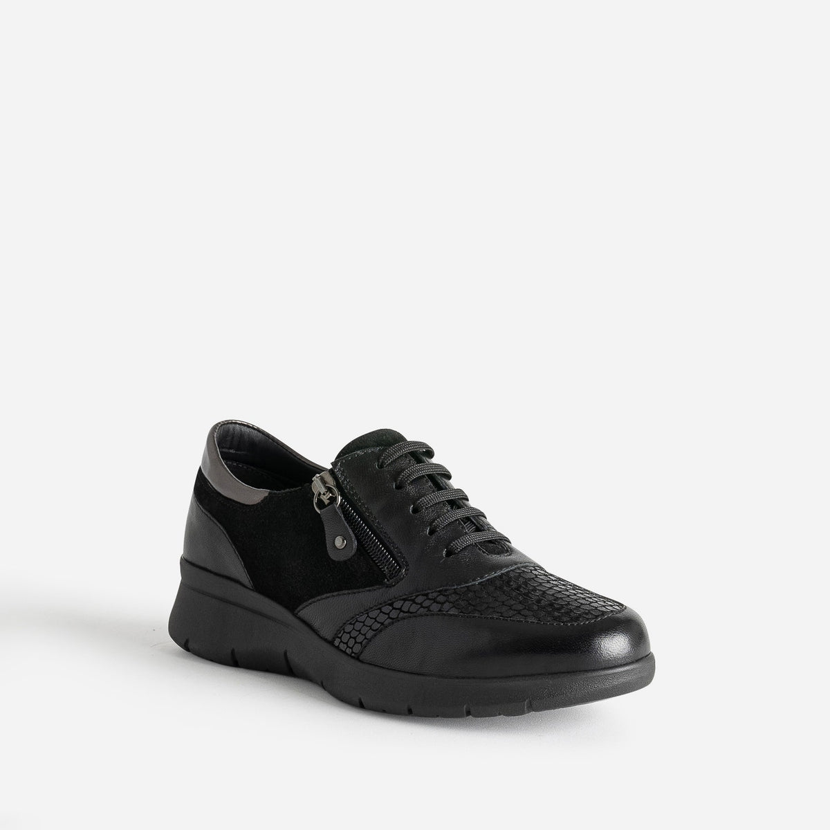 Tennis FRANCE ARNO noire en cuir - 2