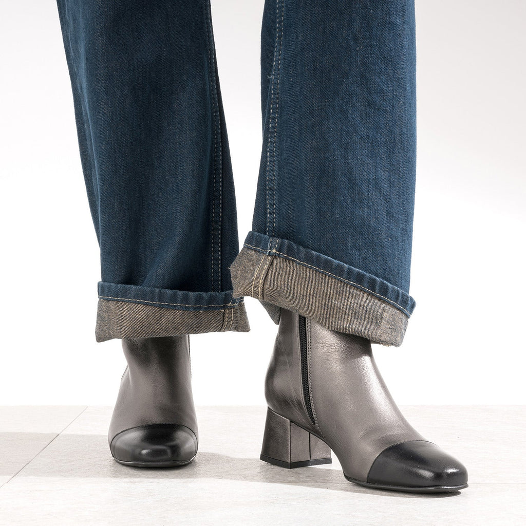 Boots noir cuir bout verni - 4
