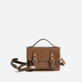 Sac à main marron esprit cartable - 1