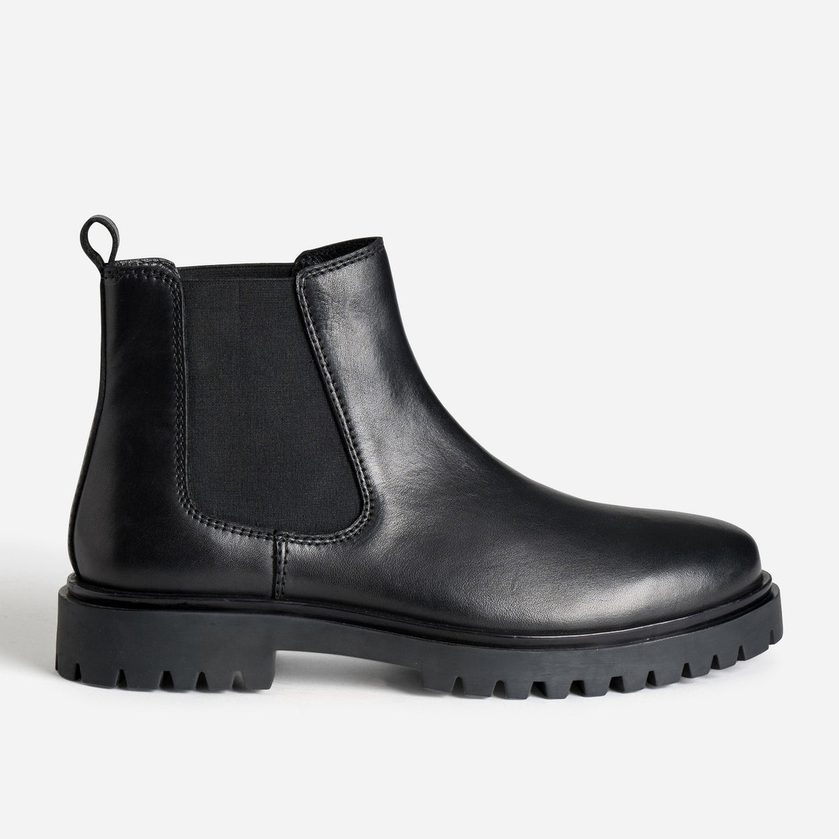 Chelsea boots marron cuir velours semelle crantée - 3