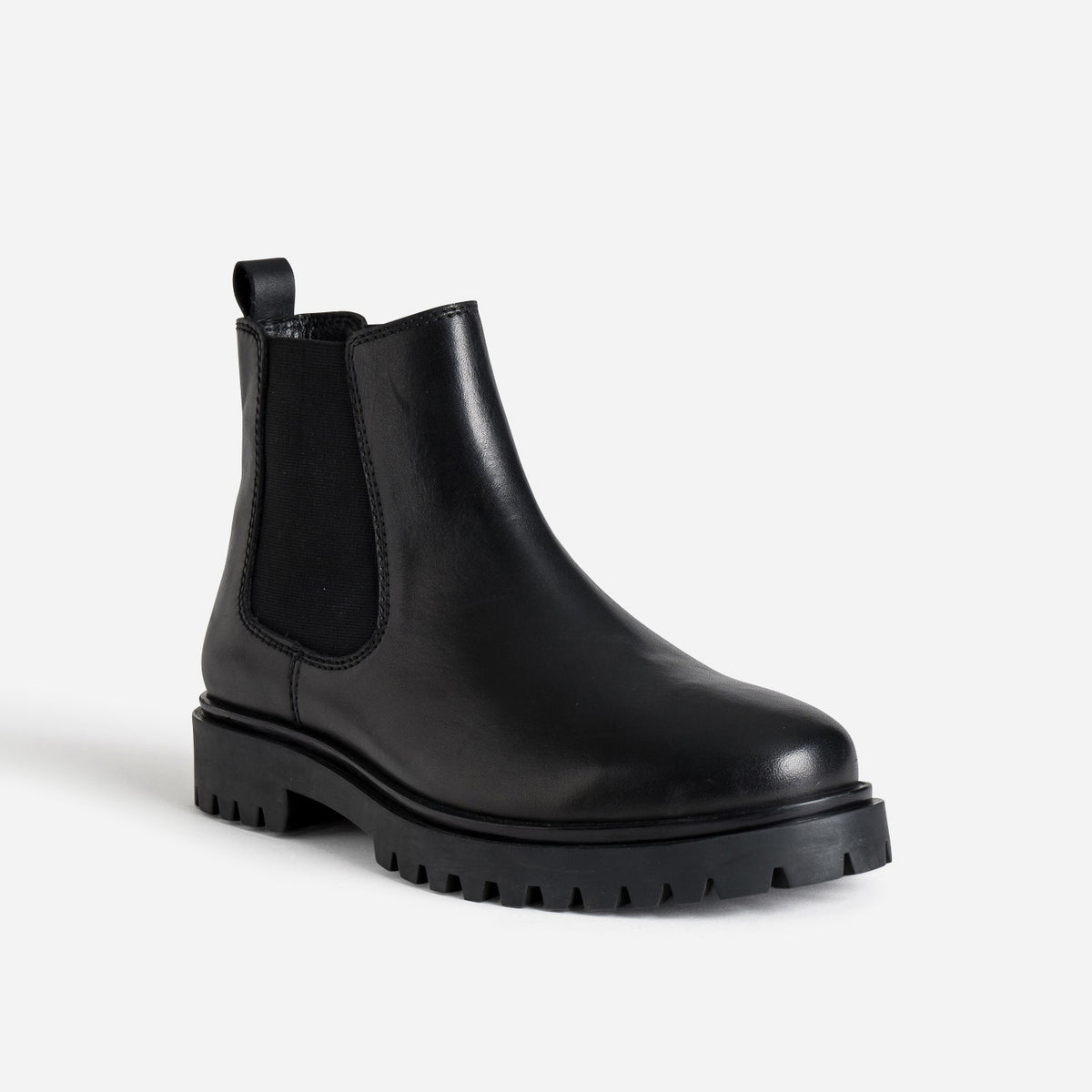 Chelsea boots marron cuir velours semelle crantée - 4