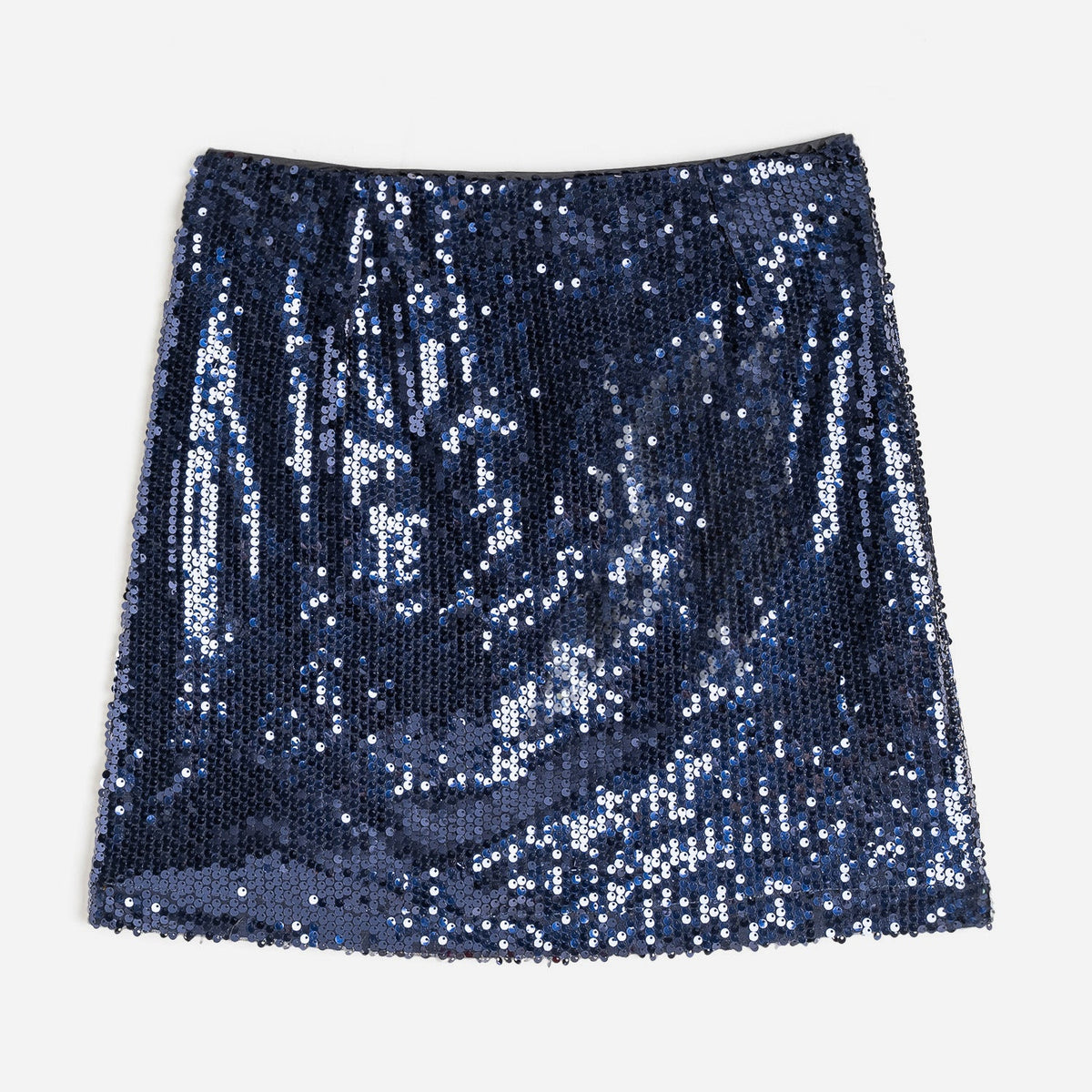 Mini jupe TEXTO marine en sequins - 1