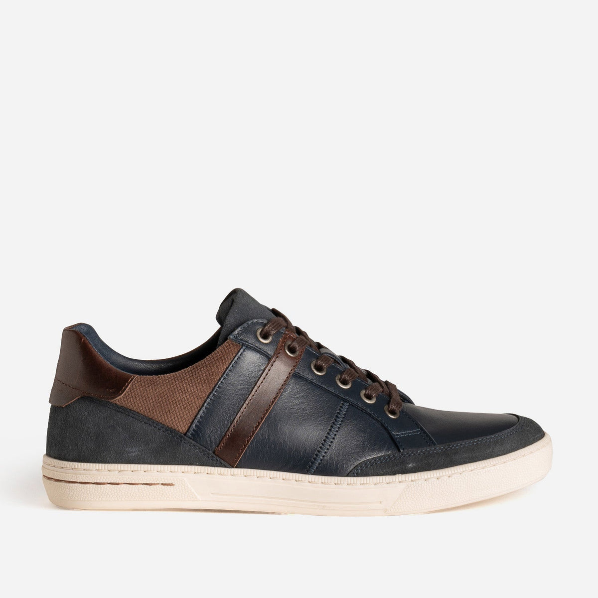 Tennis bleu marine en cuir - 1