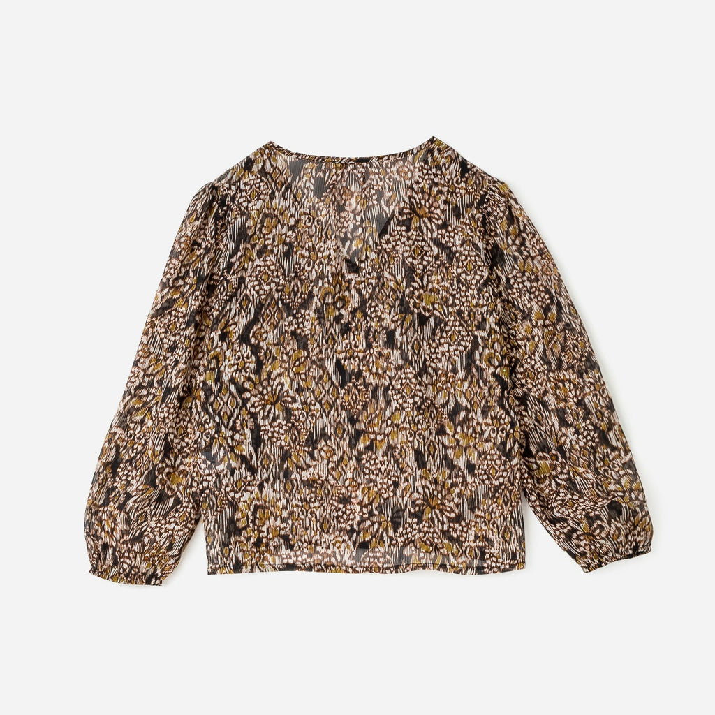 Blouse TEXTO marron à imprimé ethnique floral - 2