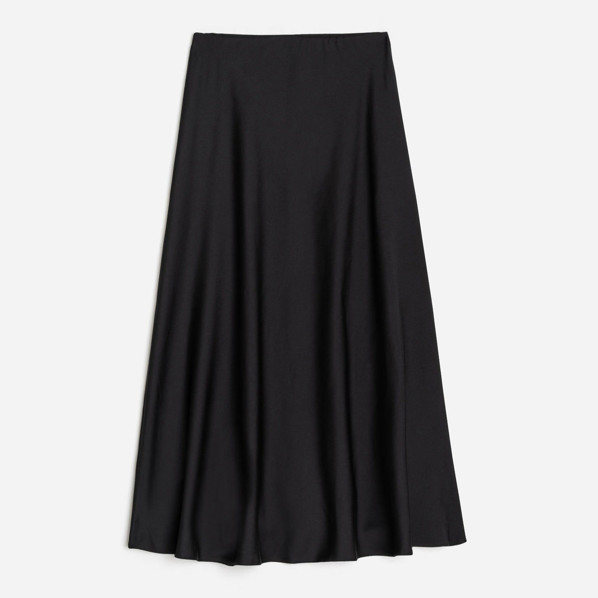 Jupe longue TEXTO noire satinée - 1