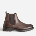 Chelsea boots marron en cuir brossé - 1