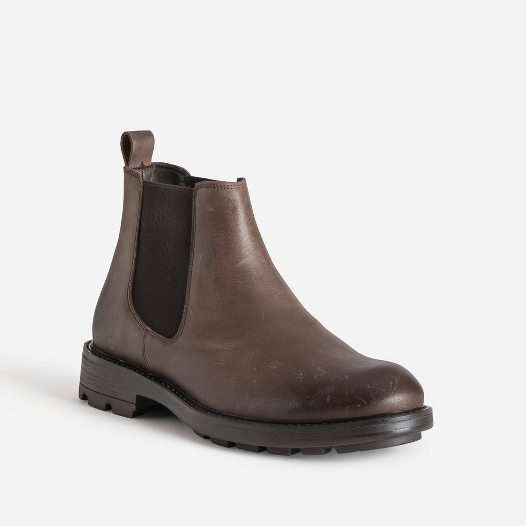 Chelsea boots marron en cuir brossé - 2