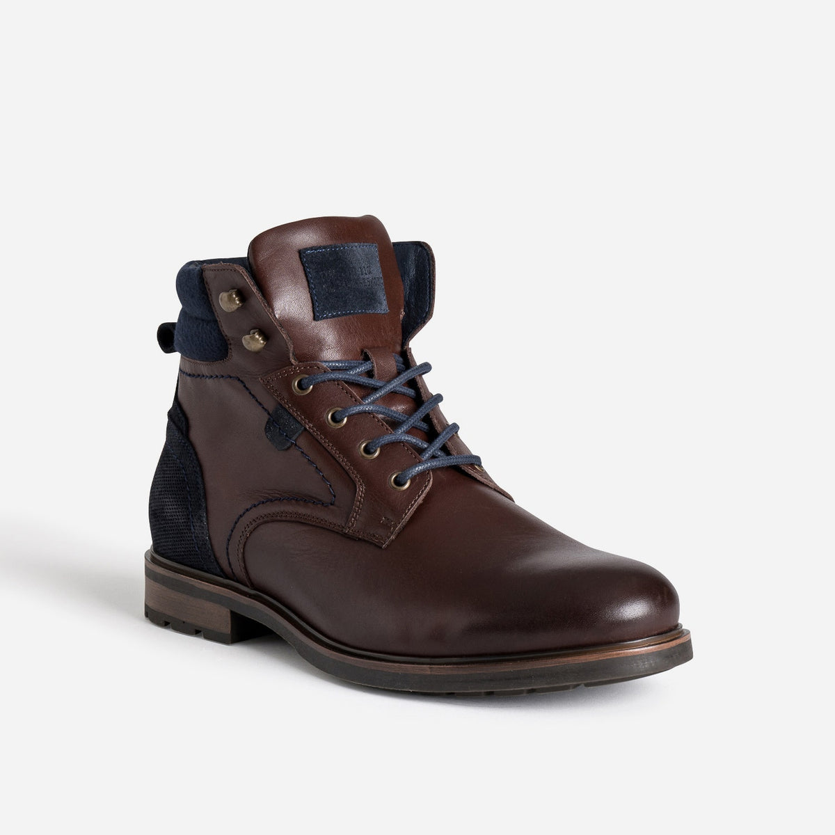Boots à lacet marron foncé cuir - 2