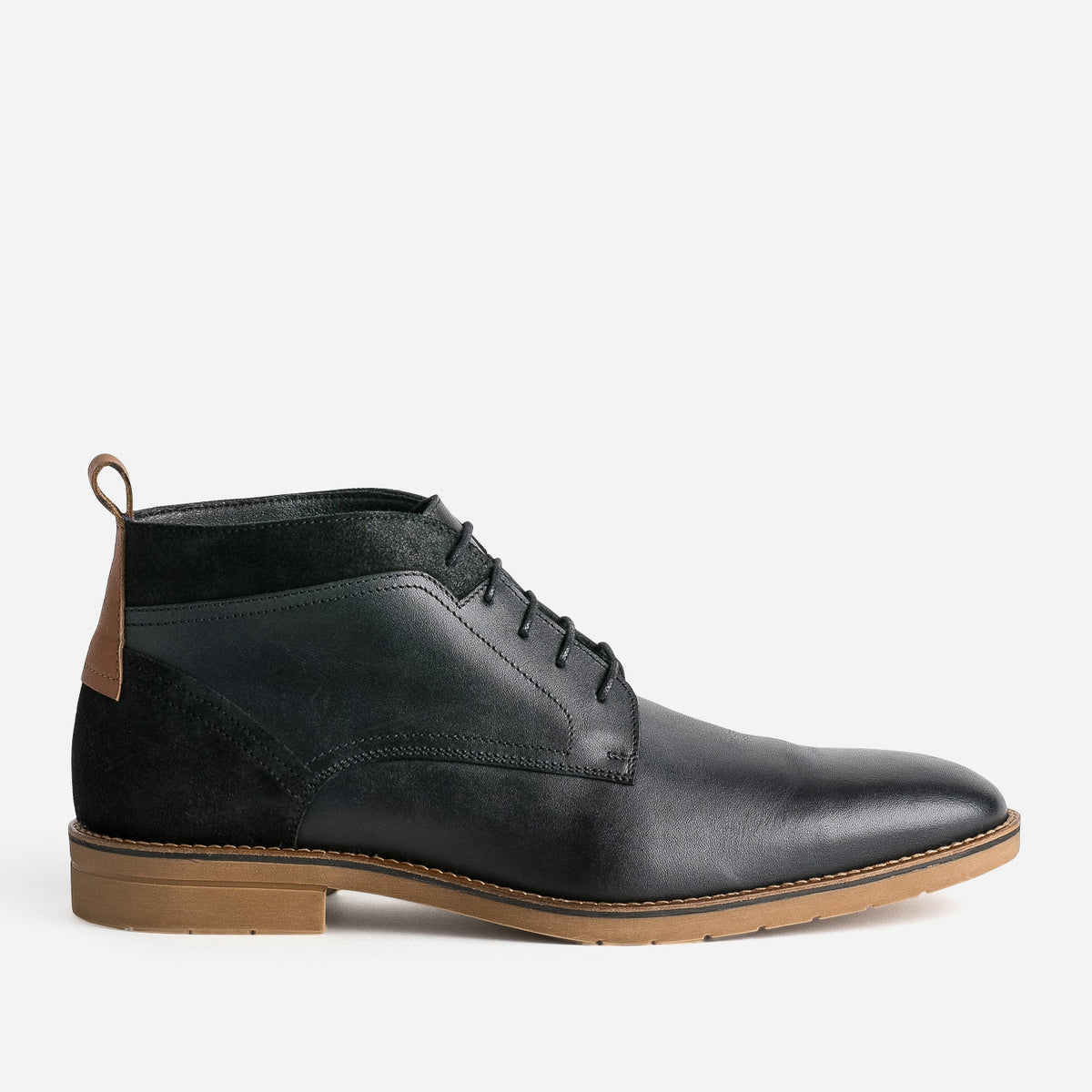 Chukka boots noir cuir - 1