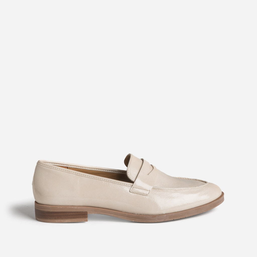 Mocassin ERAM FLEX écru cuir verni - 1
