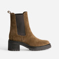 Chelsea boots TEXTO marron cuir velours - 1