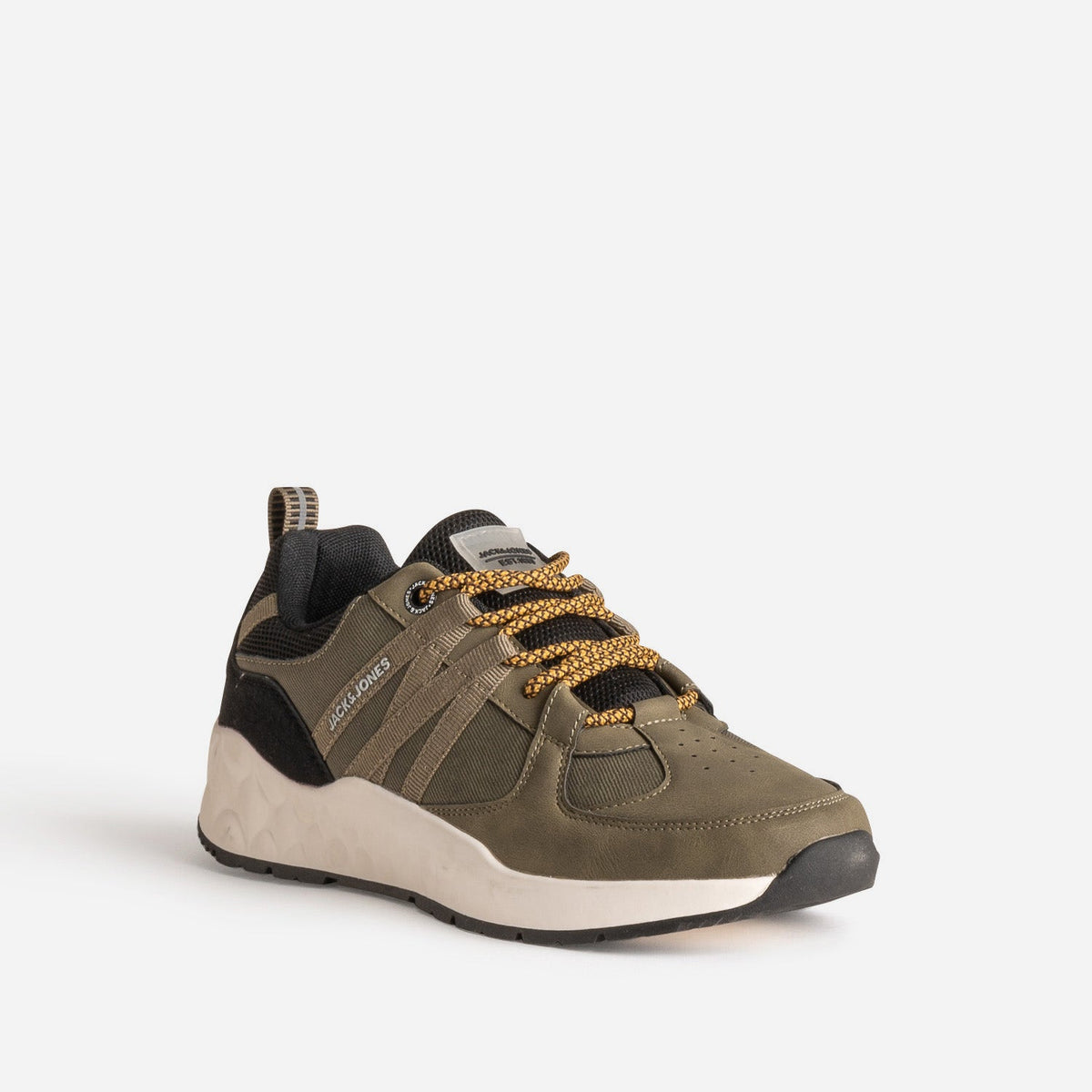 Tennis JACK&JONES kaki bi-matière - 2