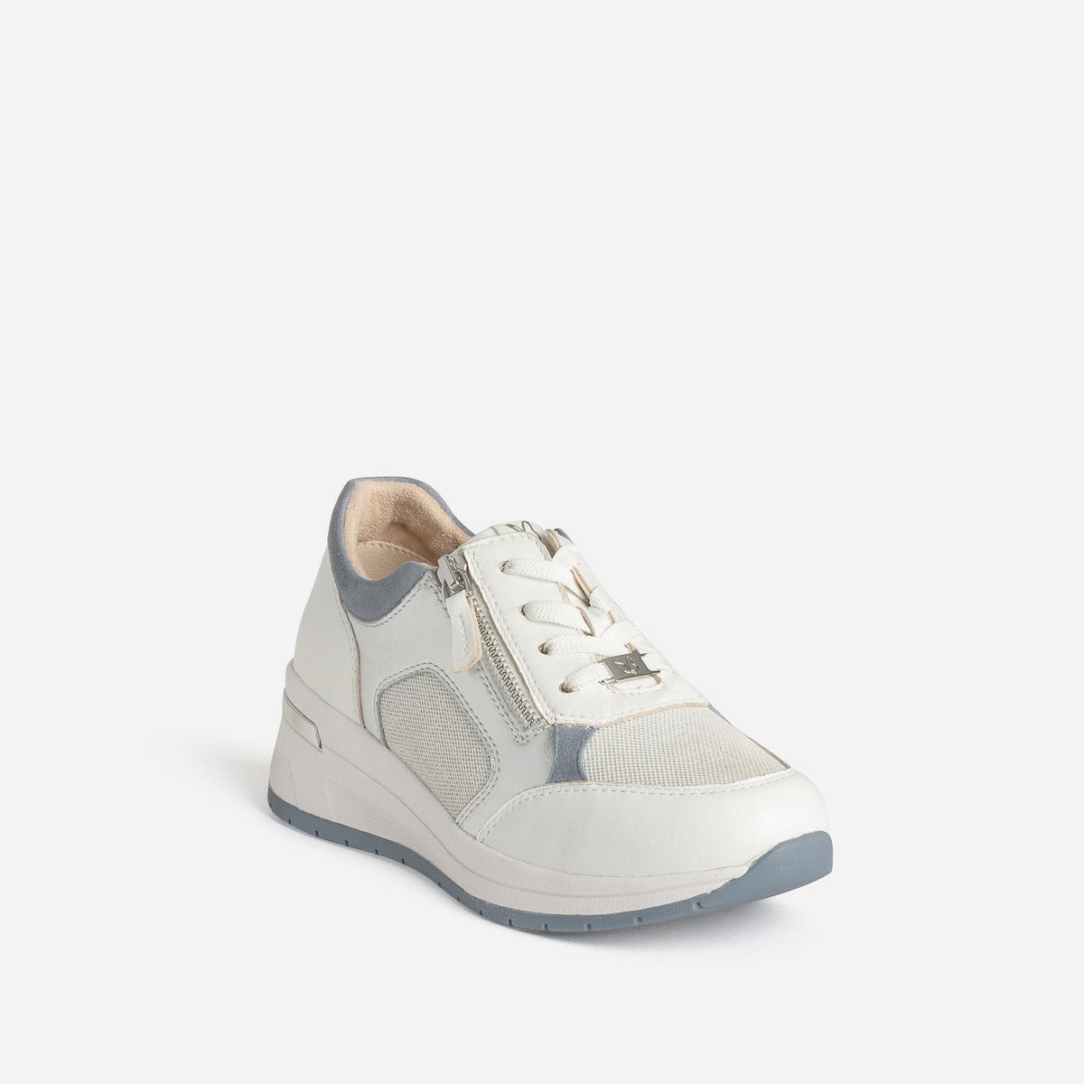 Tennis CAPRICE beige et doré bi-matière - 4